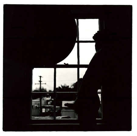 self-portrait with lamp